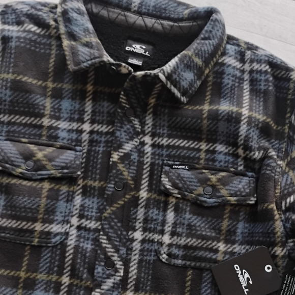 O'Neill NEW Spruce SuperFleece Sherpa Lined Flannel Jacket - Picture 3 of 16